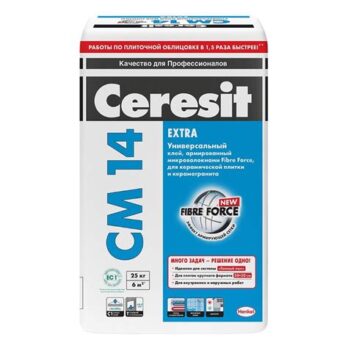 Клей для плитки  для внутр и наруж работ СМ 14/25кг "CERESIT" 29966