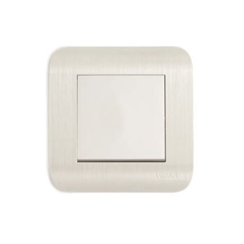 Переключатель LUXAR Deco c/e 1-кл.на 2 направл.с рифленой рамкой, 250В 10А 10.003.02