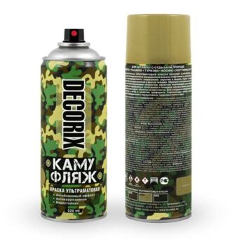 Аэрозольная краска  DECORIX 520мл,хаки камуфляж матовый 144-93 Dekart