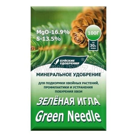 Удобрение минерал. Зеленая игла для хвойных 100г 2105594