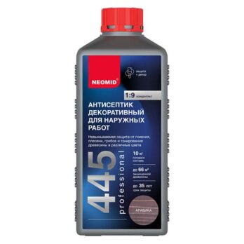 Неомид 445 (1кг) декоративный антисептик д/наружных работ (зеленый мох) 3801
