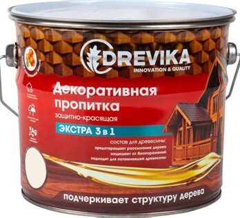 Пропитка декор."ЭКСТРА" 3в1 КАЛУЖНИЦА 3л "DREVIKA" 255379