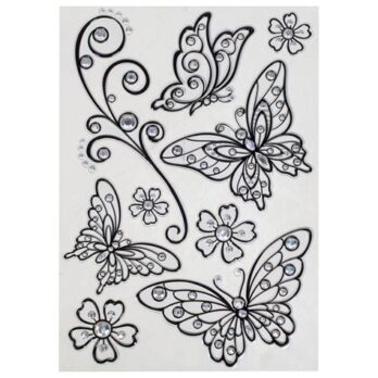 Стикер RoomDecor POA 5803 (бабочки ажурные черные)