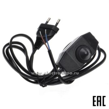 Шнур ш45 Navigator FS02 диммер 1,7м черный 61603