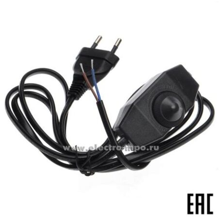 Шнур ш45 Navigator FS02 диммер 1,7м черный 61603