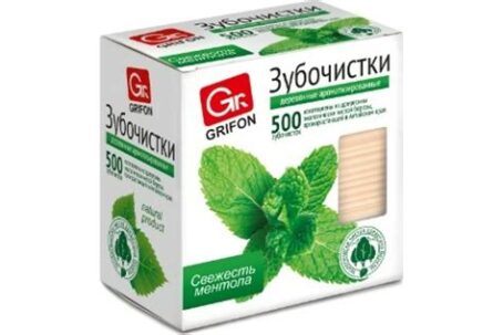 Зубочистки 500шт.дерево,с ментолом 400-513 336693
