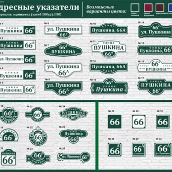 Табличка Адресная