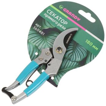 Секатор прямого реза 180мм  GRANDY 360481