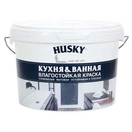 Краска д/кухонь и ванных комнат 2,5л HUSKY 26204 DEKART