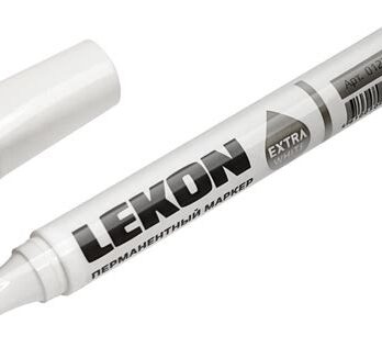 Маркер перманентный белый  LEKON EXTRA WHITE 10/120/1440 12393