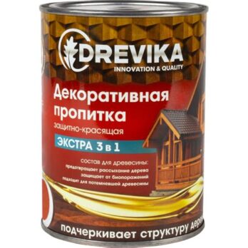 Пропитка декор."ЭКСТРА" 3в1 МАХАГОН 0,8л "DREVIKA" 255393