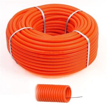 Труба гофр.тяж. ПНД d20 с/протяж. ДКС 71920 (оранж.) 3527