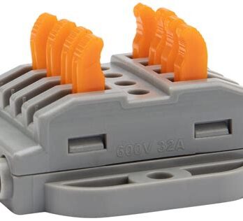 Клемма соед.многоразовая проходная 4полюса с монтажн.площадкой