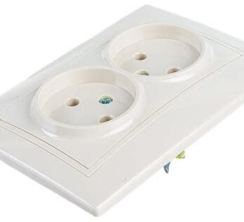 Розетка 2-м СП Мира б/з керам. крем/крем 701-0303-128