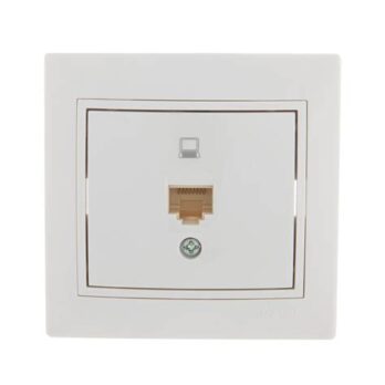 Розетка комп.1-м СП Мира RJ-45 бел/бел. 701-0202-139