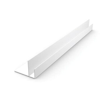 Угол "F"- образ пластиковый ПВХ белый 3м