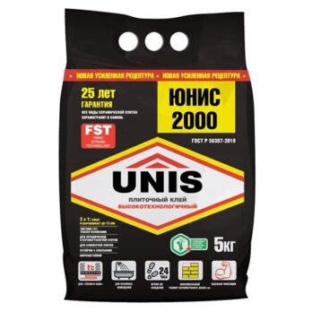 Клей "ЮНИС 2000" 5 кг для плитки