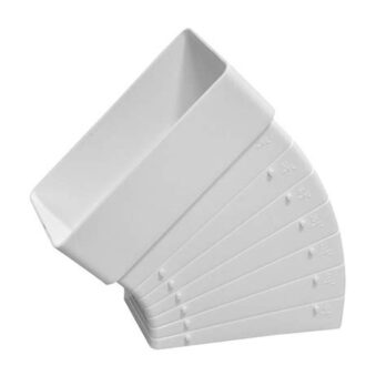 Колено плоское разноугловое пластмассовое 612 КРП 2789