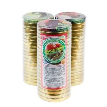 Крышка Твист-офф-82  (золотые )20шт в асс.