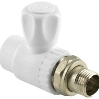 Кран ПП пласт. шаровый 20 белый