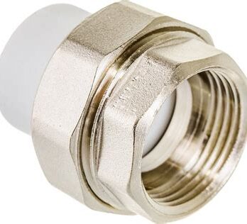 Муфта комб. разъем. с/вн.резьбой 20х3/4" белая