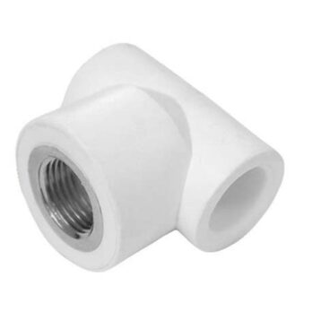 Тройник комб. с вн. резьбой 20х1/2" белый