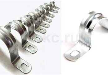 Скоба метал. 2-х лапковая с внутр. d 48-50мм