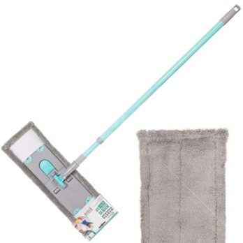 Швабра плоск. 43х14см ТИФФАНИ ( микроф)  130 см телеск. (в асс.)322162