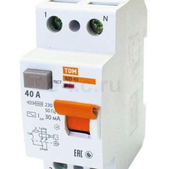 Дифф. выкл. (УЗО).ИЭК ВД1-63 2п-40А/30mA 04651
