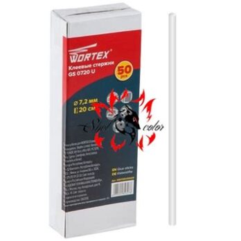 Стержни клеевые WORTEX GS 0720 7