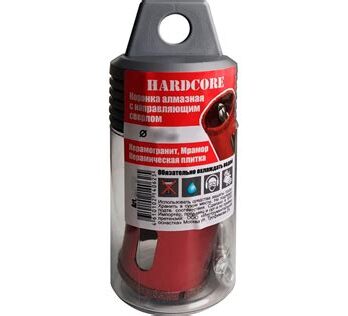 Коронка  алмаз. по керамограниту и мрамору с напр.сверлом 22мм "Hardcore" 154022