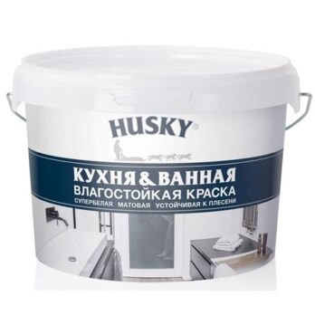 Краска д/кухонь и ванных комнат 5л HUSKY 26205 DEKART
