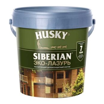 Эко-Лазурь для дерева полуматовая белая HUSKY SIBERIAN 2