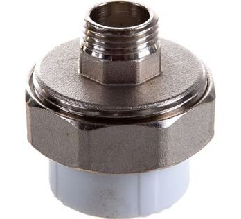 Муфта комб. разъем. с/вн.резьбой 32х1/2" белая  551360