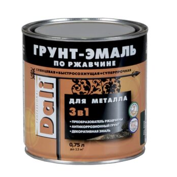 Грунт-эмаль по ржавчине "DALI" 3 в 1 серый графит 0
