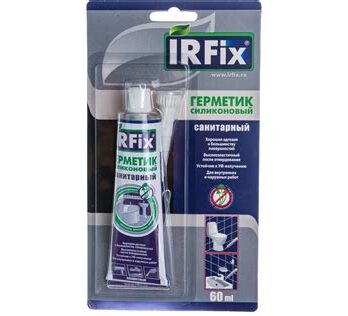 Герметик IRFix тюбик силикон.санитарный прозрачный 60мл 20065