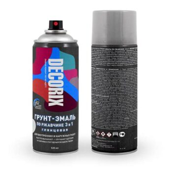 Аэрозольная грунт- эмаль по ржавчине 3 в 1  DECORIX 520мл