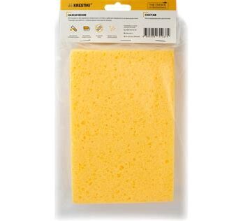 Губка целлюлозная 190х120х50мм 3D Krestiki