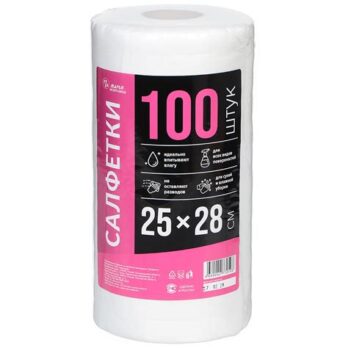 Салфетка бытовая для уборки 25х28см 100 шт Марья Искусница