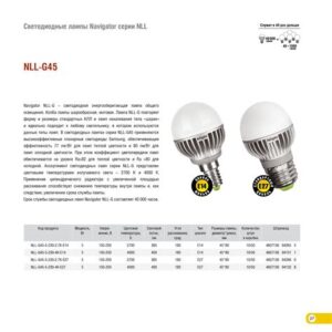 Лампа Navigator 94265 LED G45 5w/827 E14
