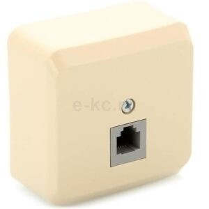 Розетка телефон. 1-м СП Этюд крем. SchE TELC-001k