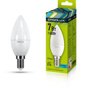 Лампа эл. светод. свеча Ergolux LED-C35-7W-E14-4K 7Вт Е14 4500К 42301