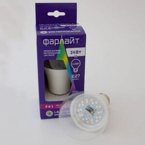 Лампа эл. ФАРЛАЙТ LED-А65-14W/4K/UV-A Е27 антибактер. 057913