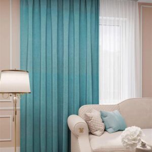 Портьера КАНВАС 150х260 бирюзовый ГП