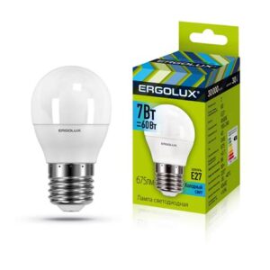 Лампа эл. Ergolux LED-G45-7W/6К-E127 46865