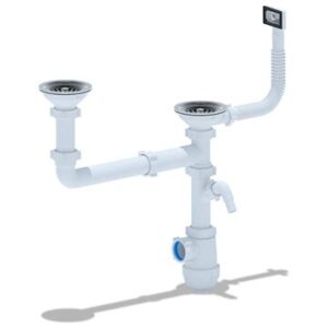 Сифон Ани Грот 3 1/2"х40 с переливом д/мойки А0142SА15 160784