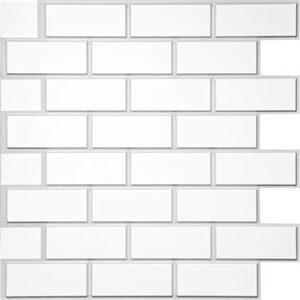 Панель ПВХ ГРЕЙС 595х595 Белотта белый кирпич 3D 74261