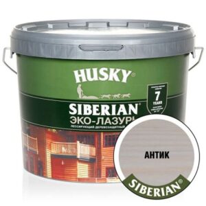 Эко-Лазурь для дерева полуматовая антик HUSKY SIBERIAN 0