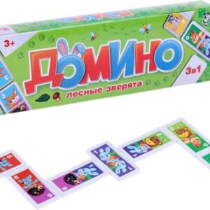Игра ДОМИНО детское "Лесные зверята"1698586