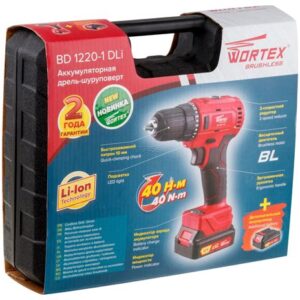 Дрель-шуруп. акк.  WORTEX BD 1220-1 DLi в чем.
